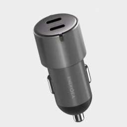 Автомобильное зарядное устройство Energea Alu drive D60, 2 USB-C PD/PPS (total 66W) Aluminium Gunmet фото купить уфа