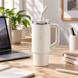 Термокружка Mijia Sippy Cup MJXGB01RM 1л бежевая фото купить уфа
