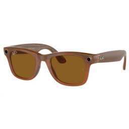 Умные очки Ray-Ban Smart Glasses Wayfarer RW4006 Shiny Caramel/Polar Brown фото купить уфа