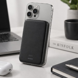 Внешний аккумулятор Uniq Lyden Lexa 5000W Magnetic wireless 15W USB-C PD 20W Black фото купить уфа