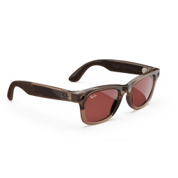 Умные очки Ray-Ban Smart Glasses Wayfarer RW4006 Shiny Warm Stone/Transitions Watemelon Red фото купить уфа