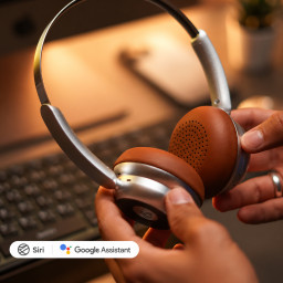 Беспроводные наушники Blupebble Echo Vintage Vibes Headphones Silver фото купить уфа