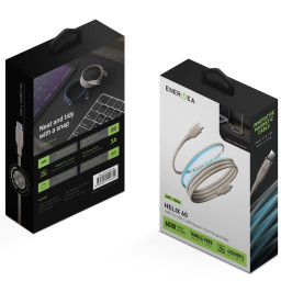 Кабель EnergEA HELIX USB-C to USB-C 60W 1.5m Magnetic Natural фото купить уфа