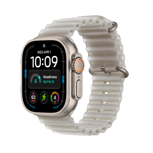 Apple Watch (Applе, Ultra 4, 49mm, титан светлый, Ocean полупрозрачный серый)