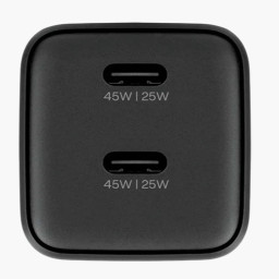 Сетевое зарядное устройство uBear Bridge Wall Charger 45W GaN 2 USB-C черное фото купить уфа