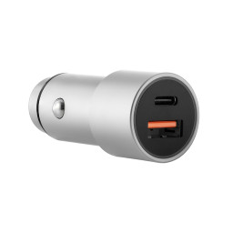 Автомобильное зарядное устройство uBear Ride 20W Max, USB-C+USB A (PD, QC 3.0) серое фото купить уфа