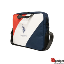 Сумка U.S. Polo Assn. для ноутбуков 15" Computer Bag Double horse Tricolor Navy/White/Red фото купить уфа