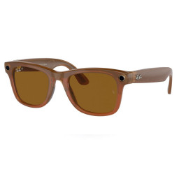 Умные очки Ray-Ban Smart Glasses Wayfarer RW4008 Shiny Caramel/Polar Brown фото купить уфа