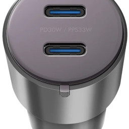 Автомобильное зарядное устройство Energea Alu drive D60, 2 USB-C PD/PPS (total 66W) Aluminium Gunmet фото купить уфа