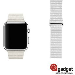 Кожаный ремешок магнитный для Apple watch 42/44mm белый купить в Уфе