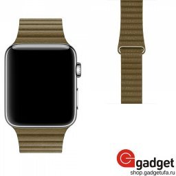 Кожаный ремешок магнитный для Apple watch 42/44mm коричневый купить в Уфе
