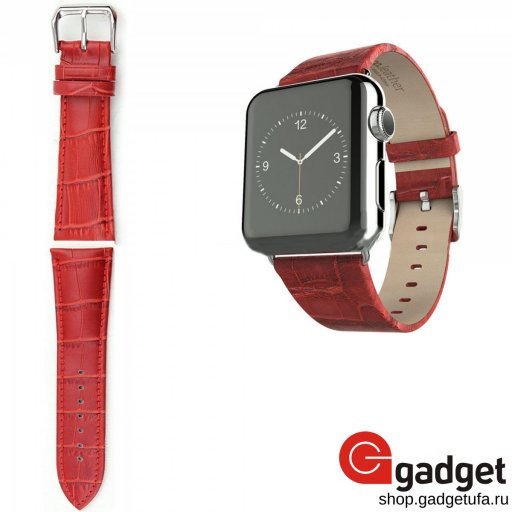 Ремешок HOCO для Apple Watch 42/44mm Art Series Bamboo Real Leather Watchband Red